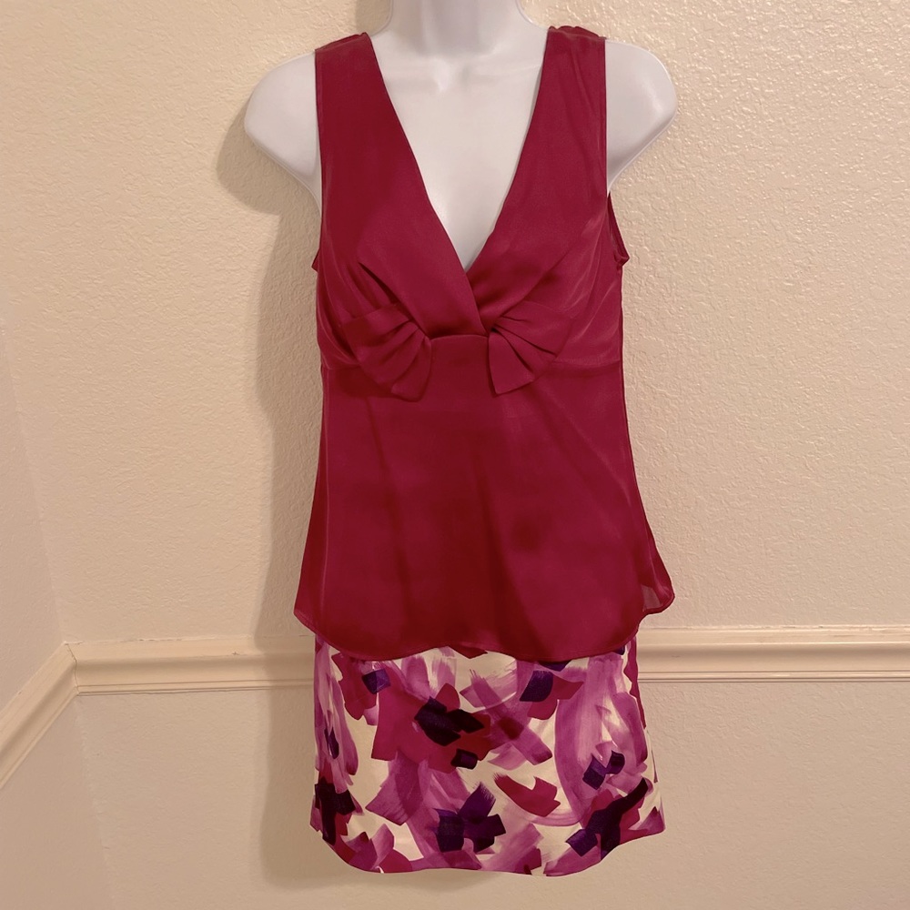 Banana Republic Blouse & Mini Pencil Skirt Outfit. Size 4P and 0P